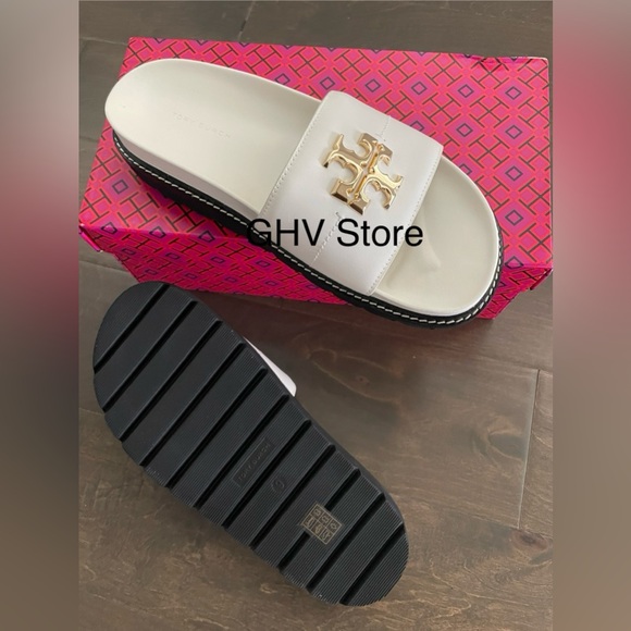 Tory Burch Everly Anatomic Lug Paris Nappa Slide - Picture 6 of 6